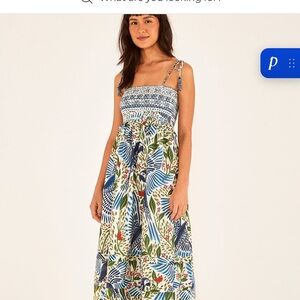 Farm Rio Macaw Flight smocked dress